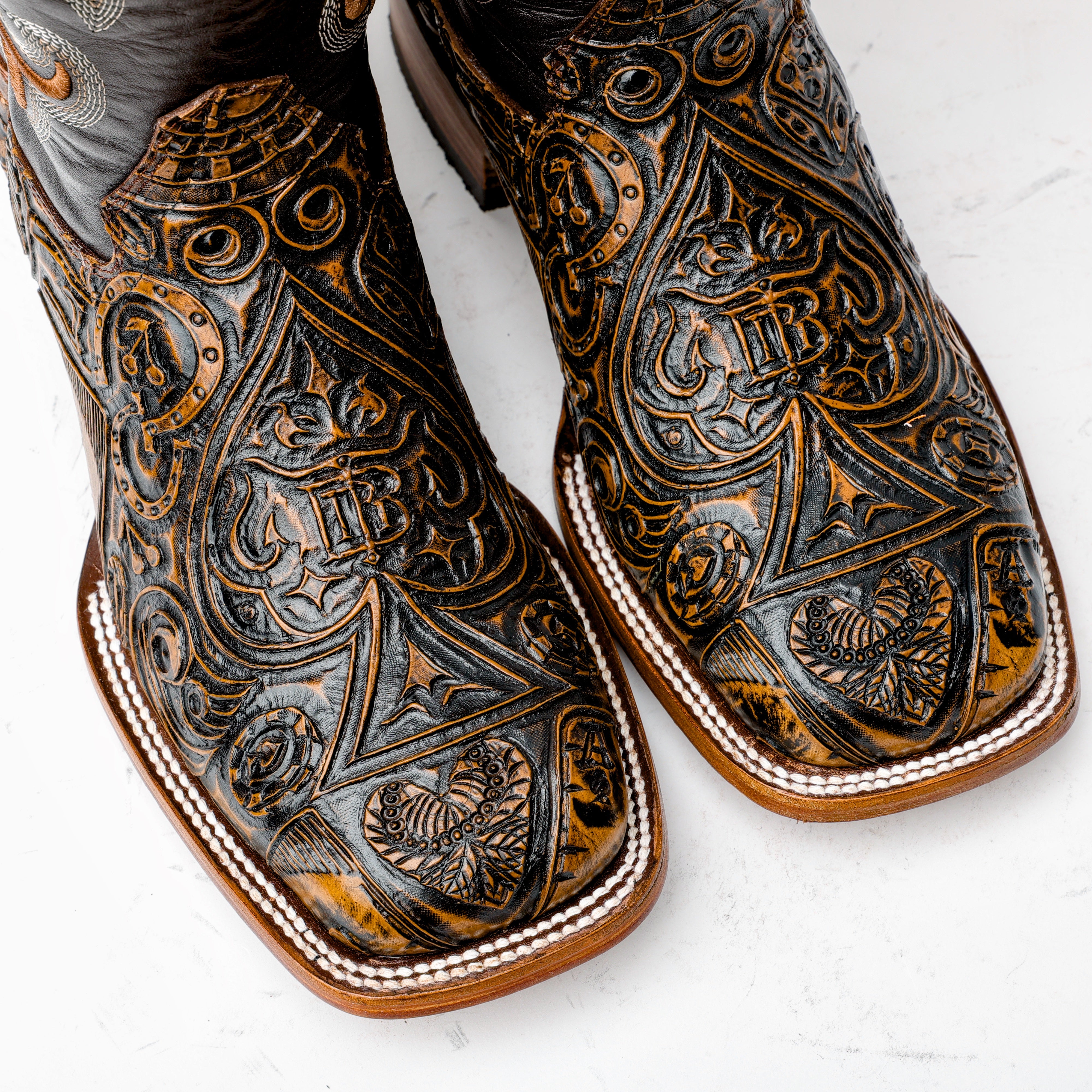 Ace Of Spades Brown - Square Toe