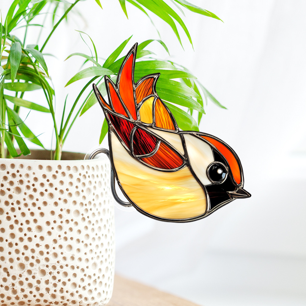 Stained Glass Kingfisher Suncatcher Decoration