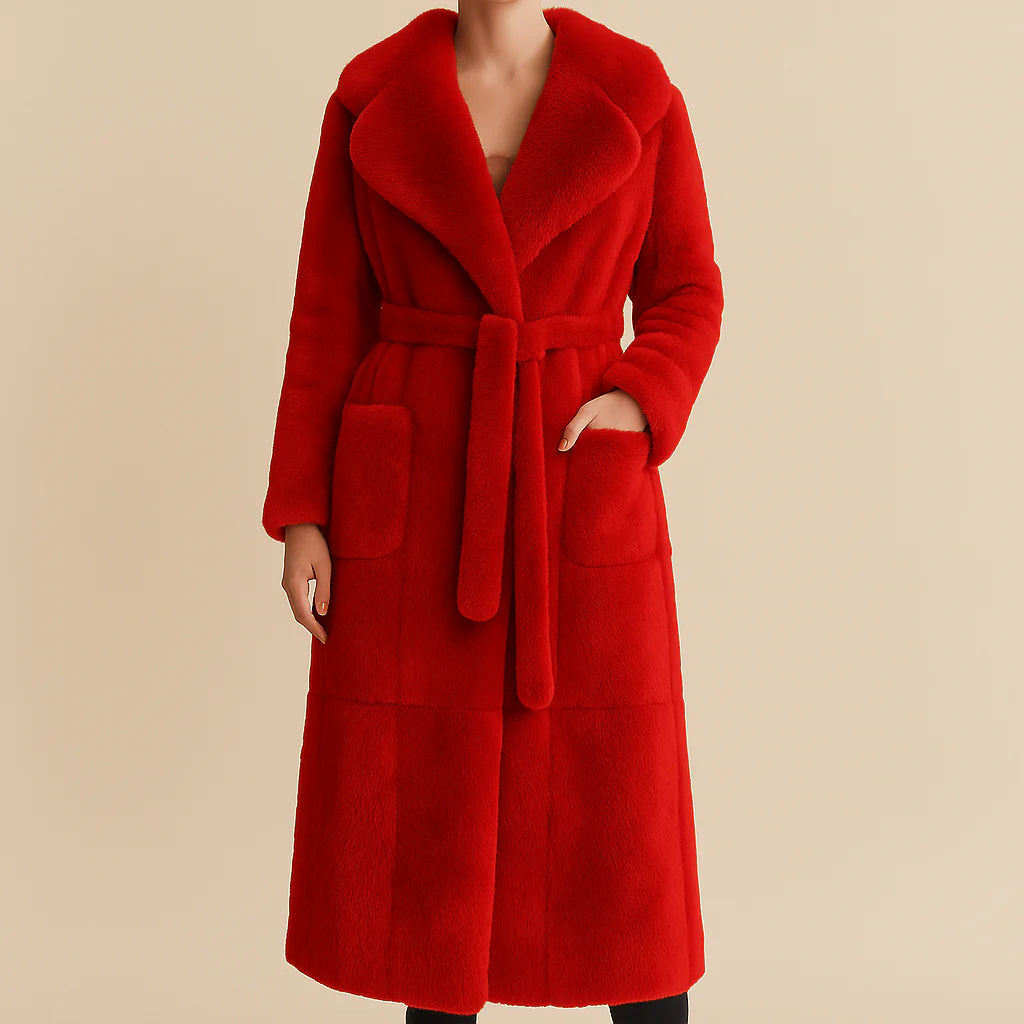 Velvet Luxe Belted Coat