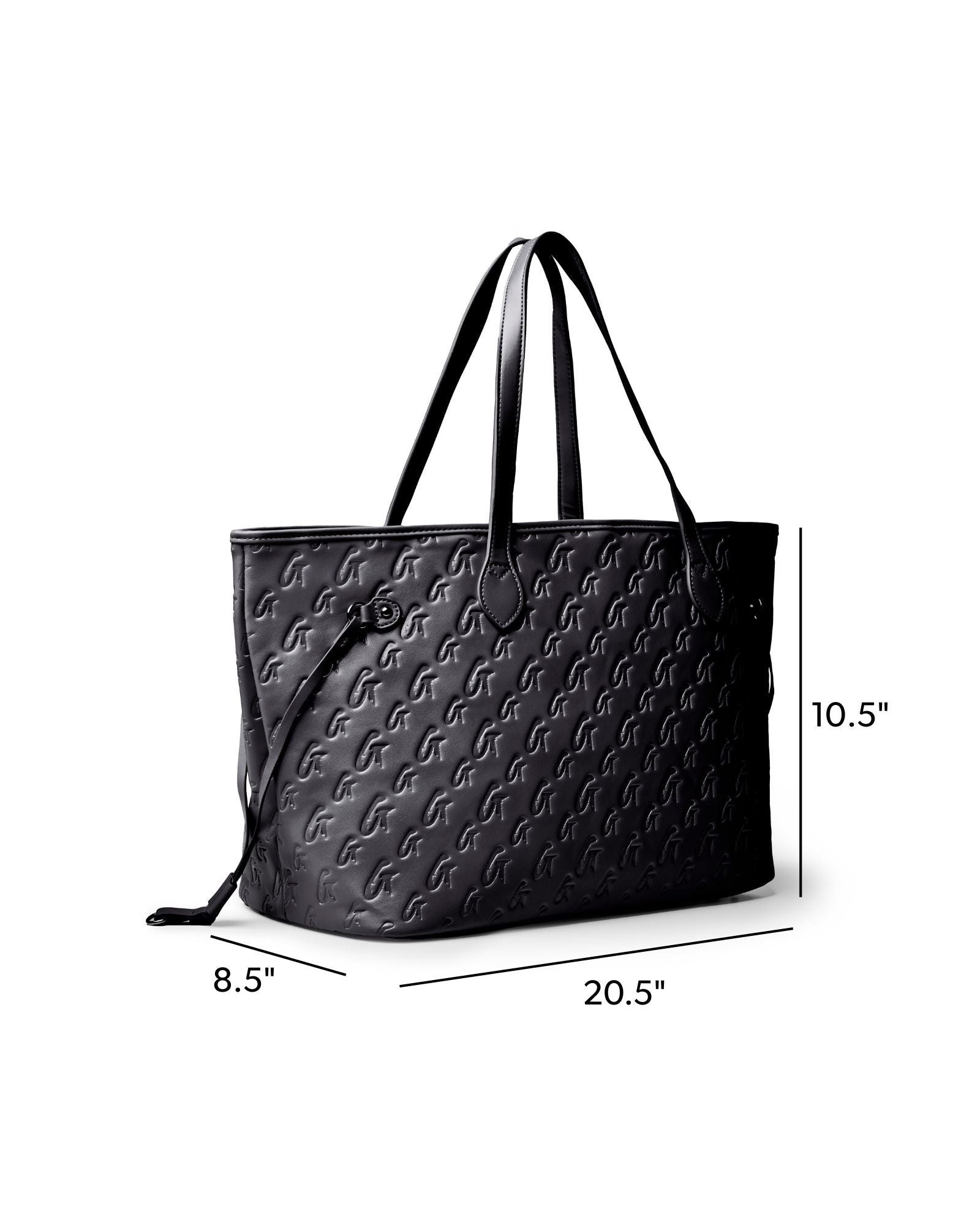 MONOGRAM GLAM TOTE - BLACK BLACK