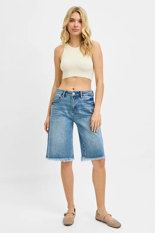 Risen Tummy Control Mid Rise Fit Bermuda Shorts