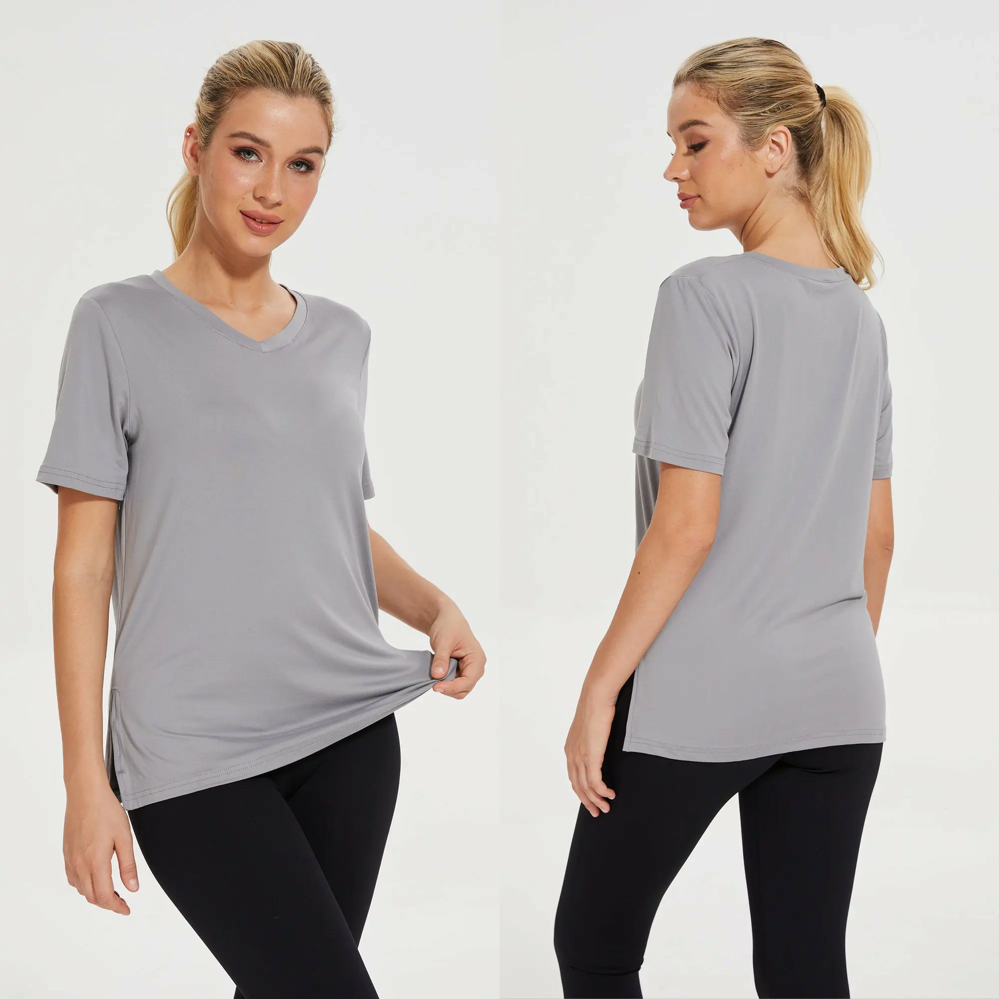 🔥Easter Sale!V-Neck Loose Fit Tee