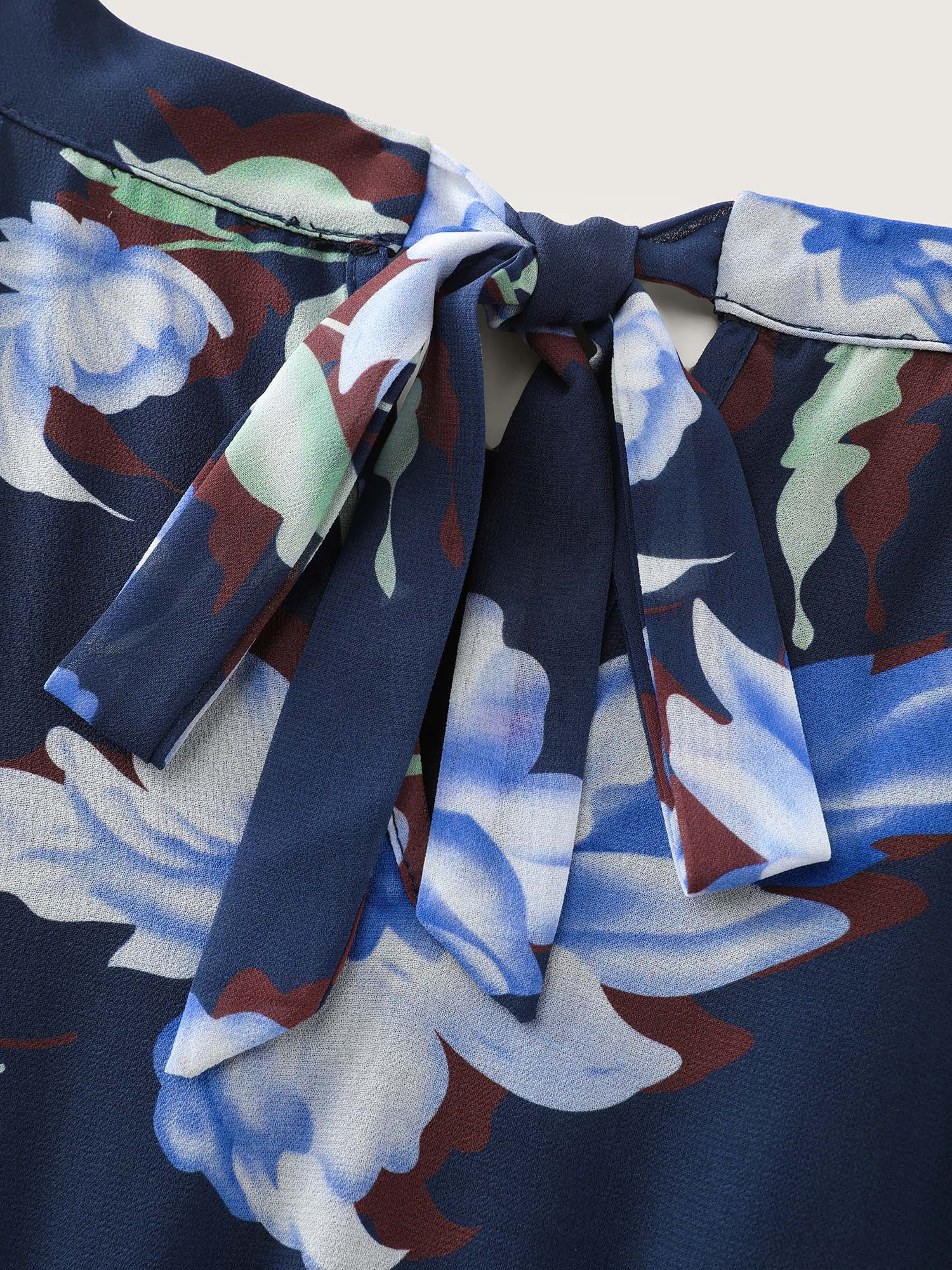 Floral Print Halter Neck Slit Maxi Dress