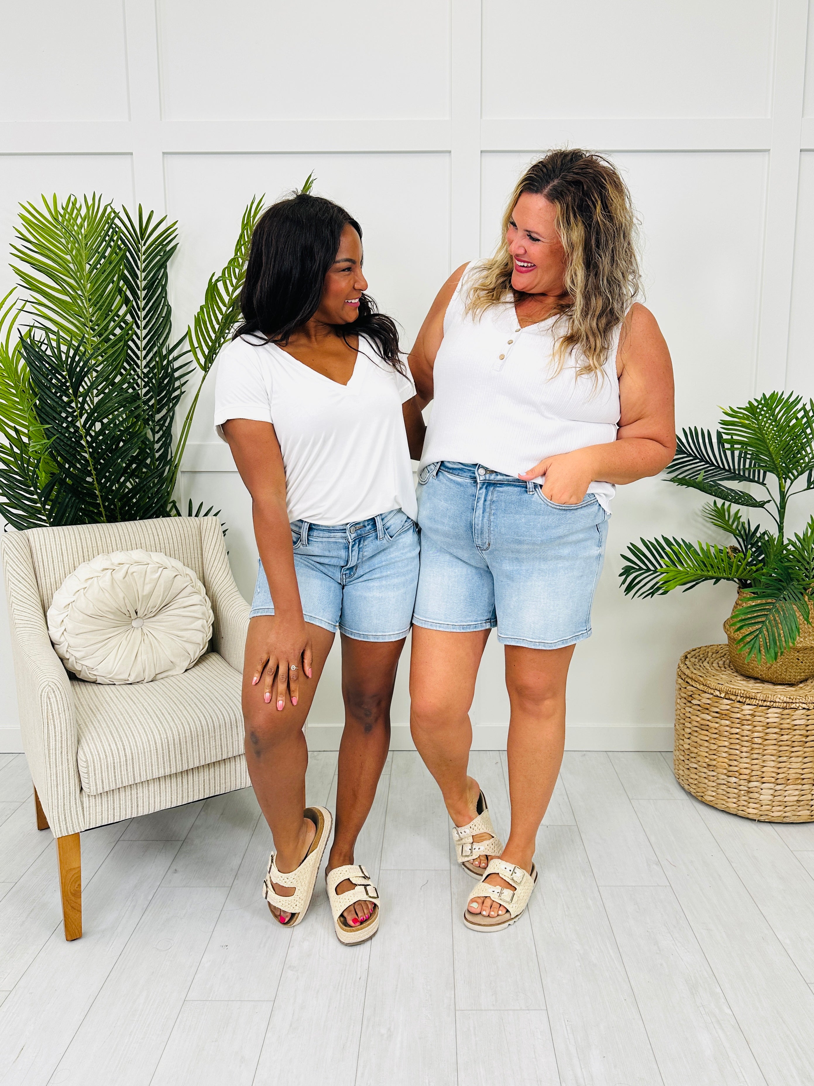 Judy Blue Retro Refresh Dad Shorts