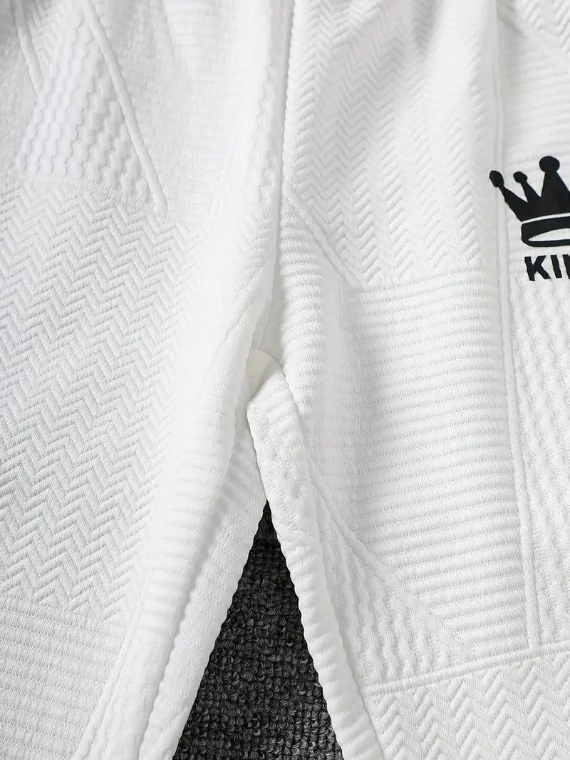 Boys' Autumn/Winter Casual Crown Sweatshirt & Pants Set