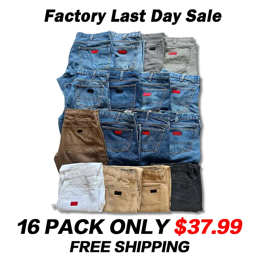 Mens 16-PACK Relaxed Fit Duck Carpenter Pants-Original 874® Work Pants