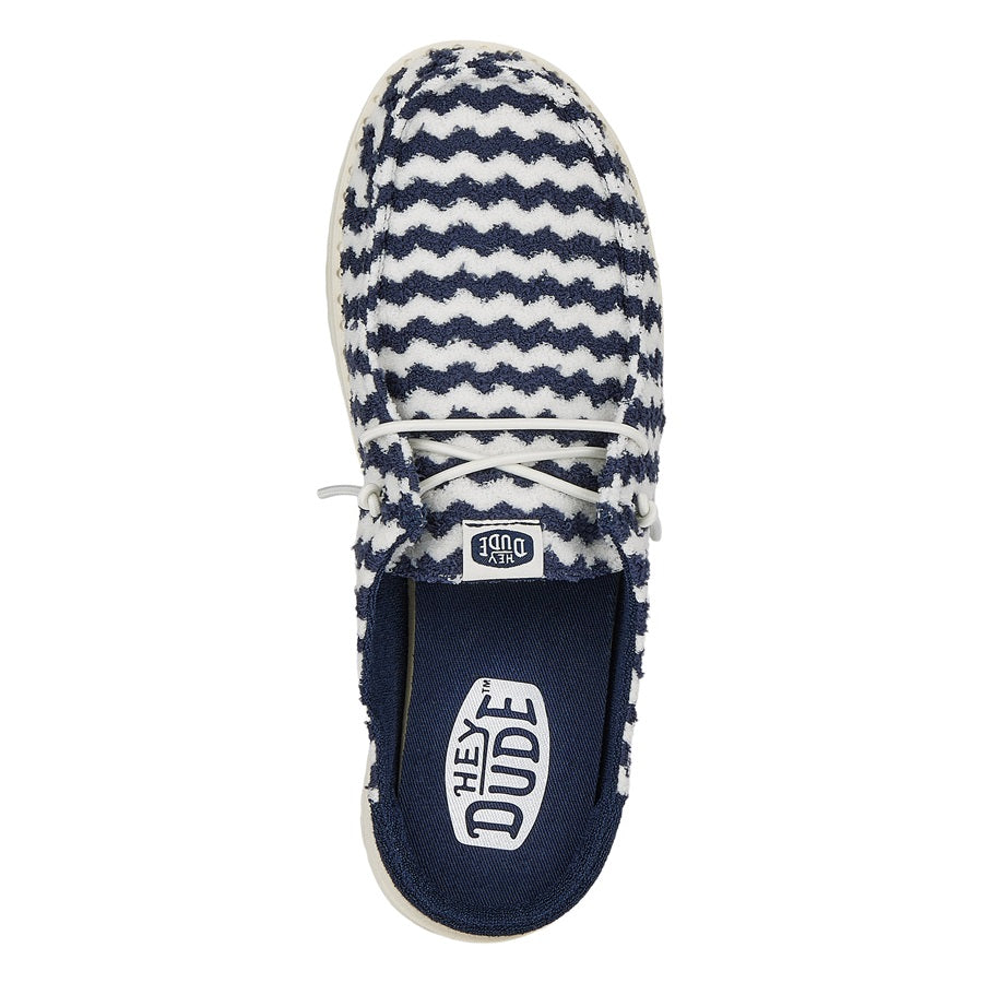 Wendy Slip Terry Stripe - Navy Blazer/Egret