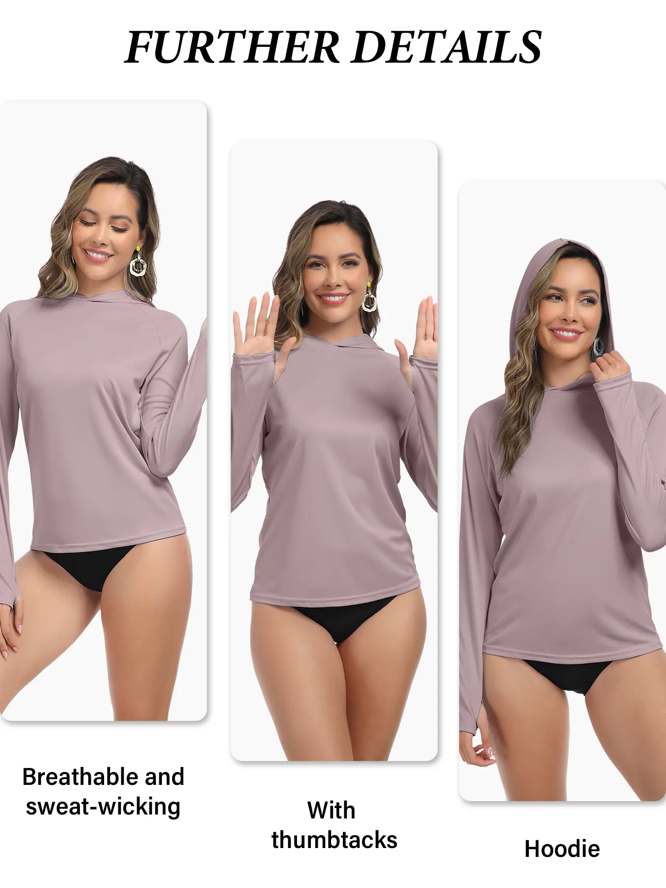 Women's Sun Protection Shirt Long Sleeve Lightweight Hoodie for Women Hiking Outdoor Fishing Summer dealsforyoudays