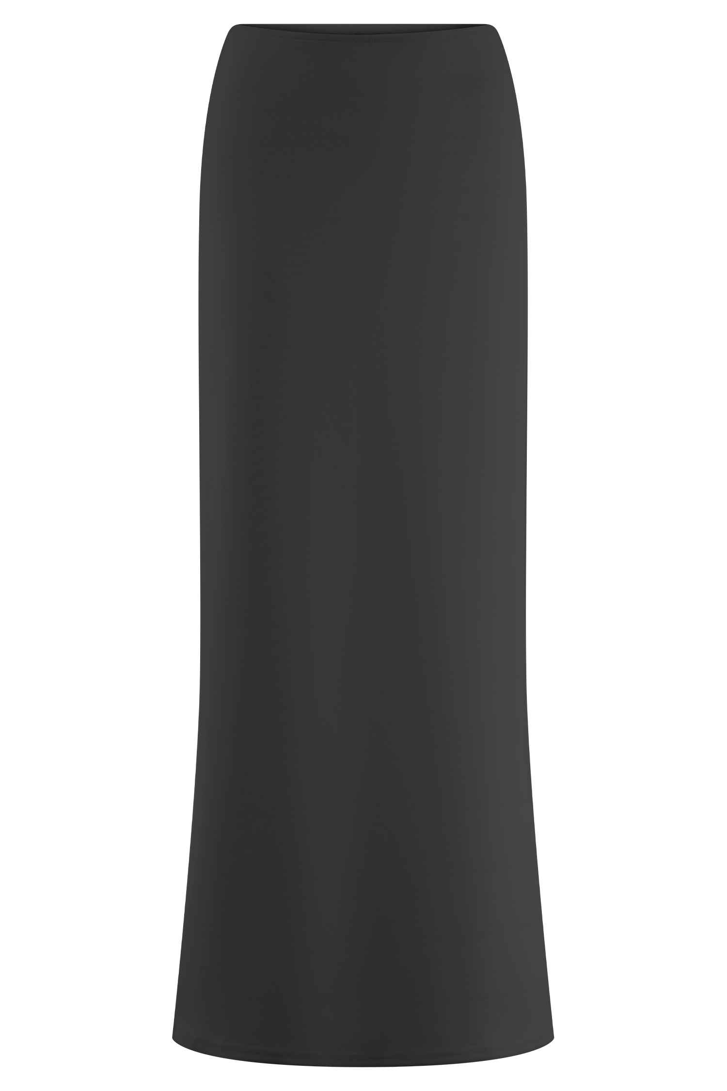 Black Scuba Jersey Maxi Skirt