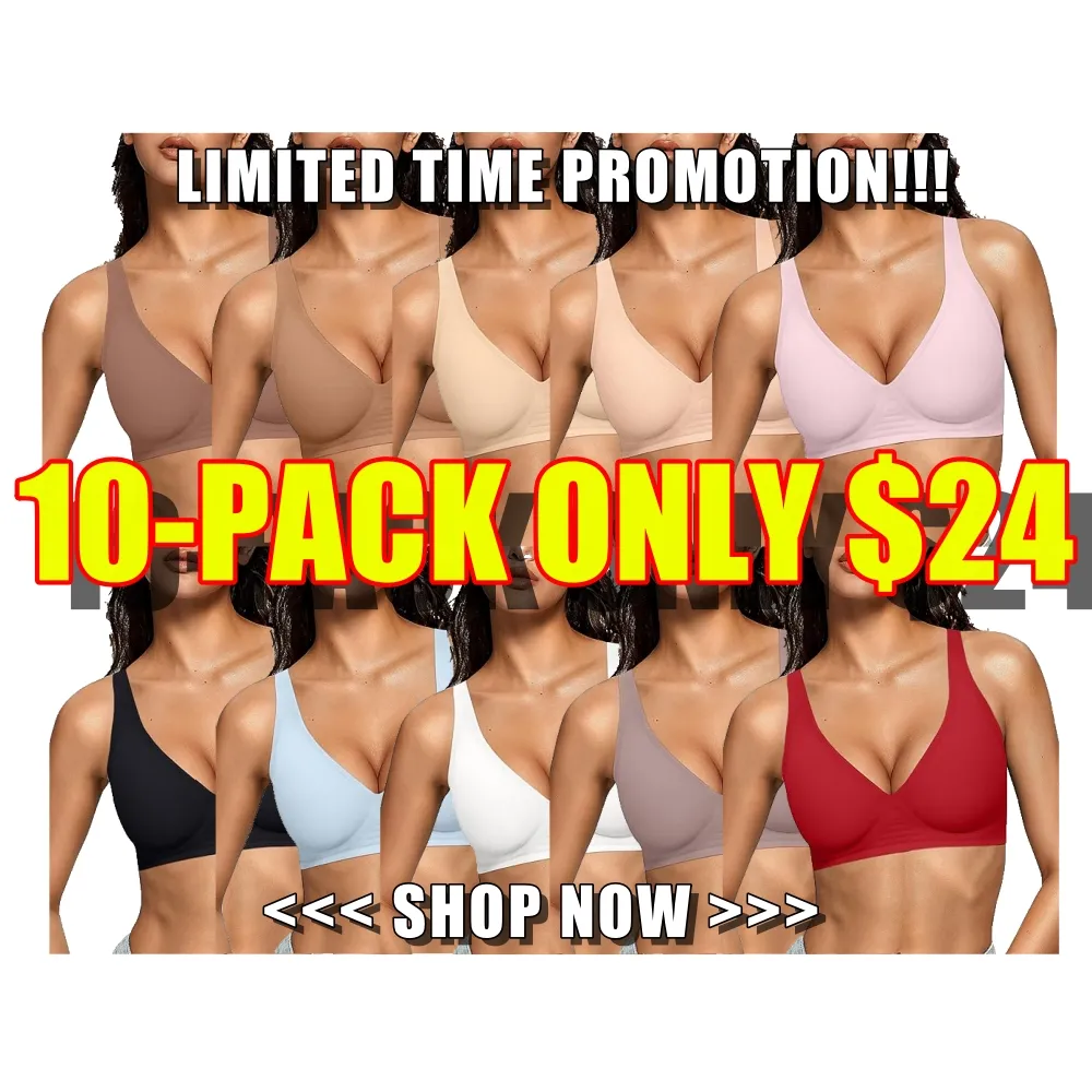 Womens Deep V Bras Wireless Comfortable Bra