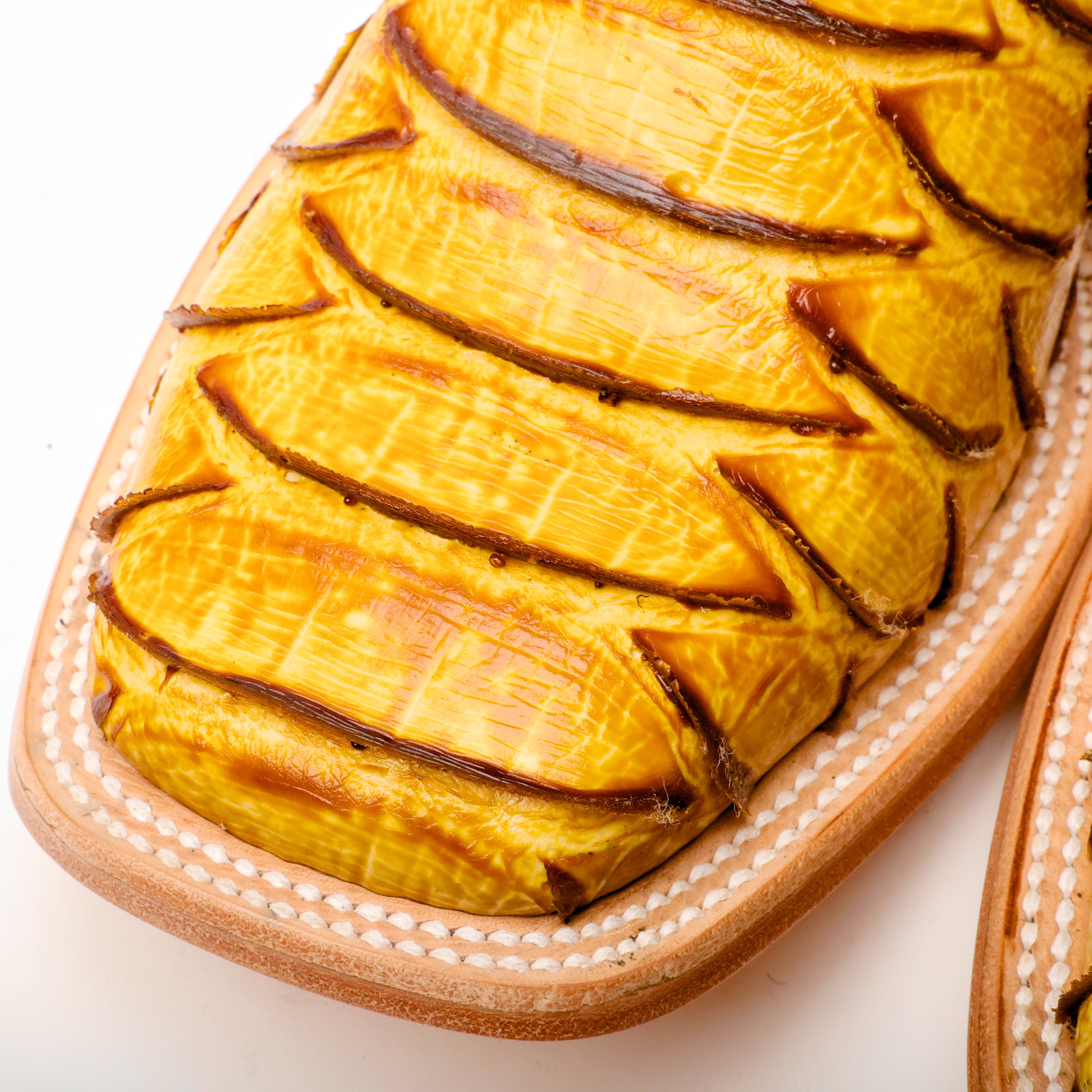 Butter Jumbo Python Leather Boots - Square Toe