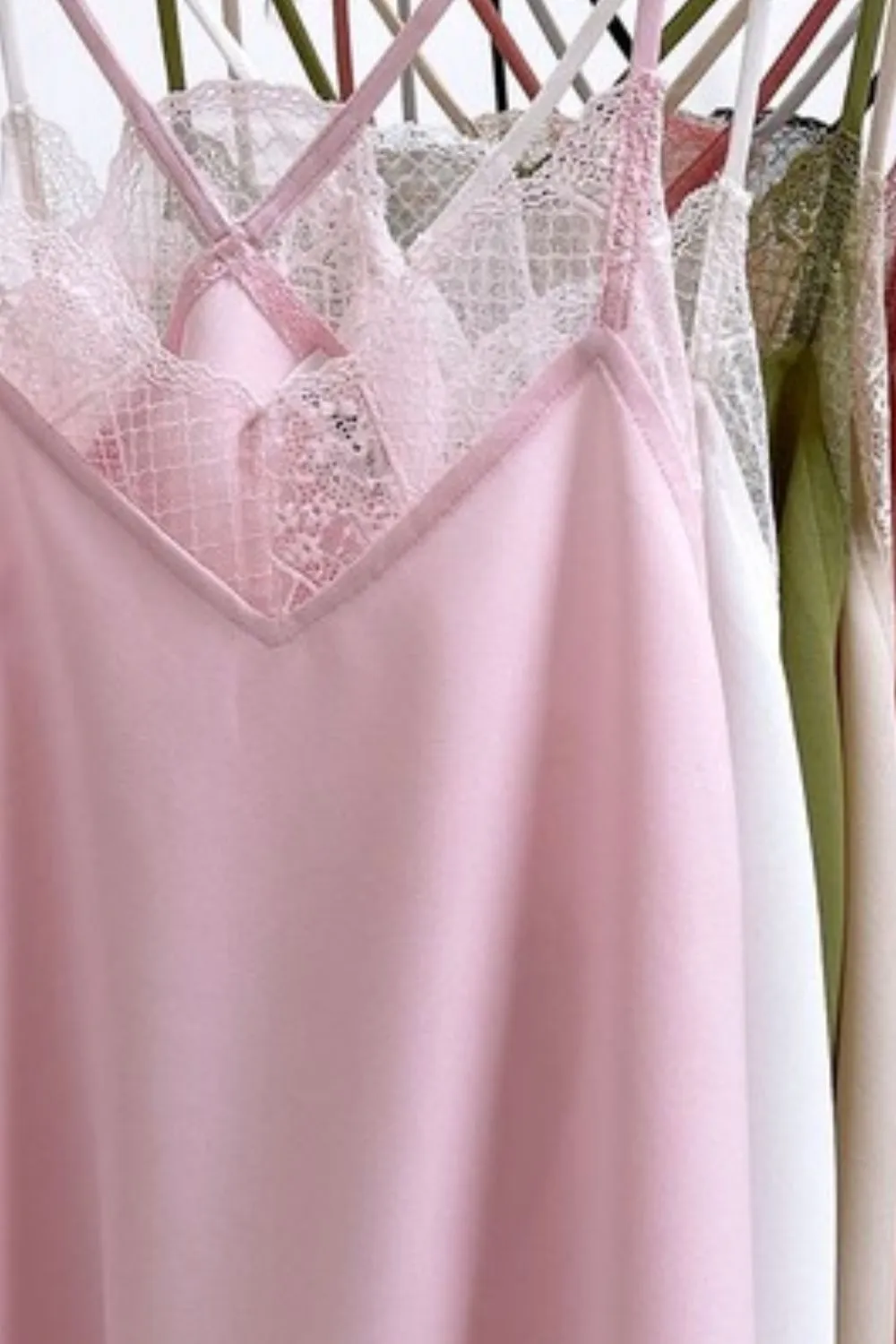 Lace Cami Solid Tank Top