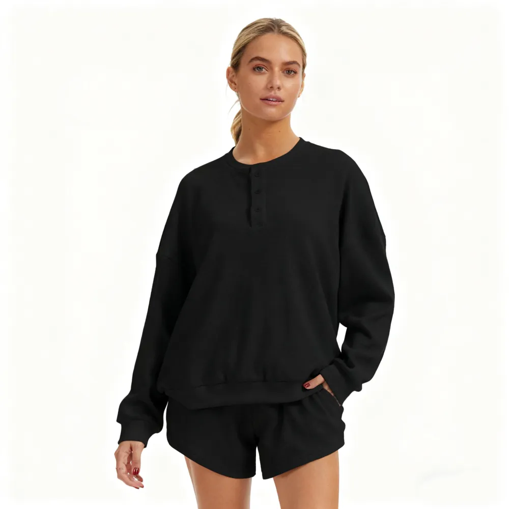 Women's Oversized Waffle Knit Lounge Set