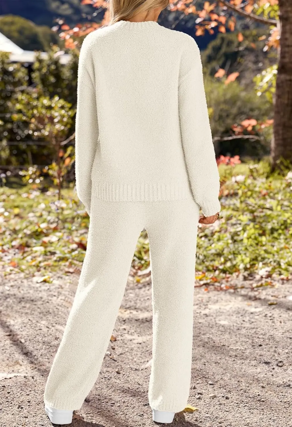 Womens Pajama Sets 2025 Fall Lounge Sweater Set