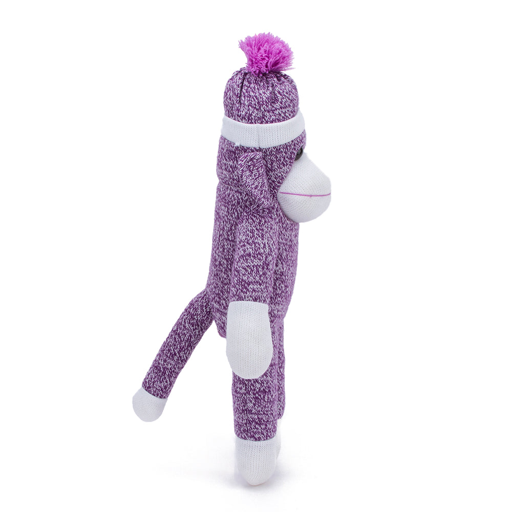 Sock Monkey 16inch Purple