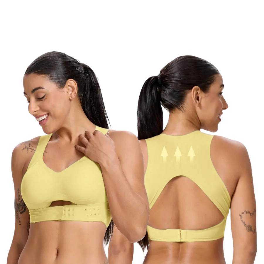 【Postural correction】Women’s Wireless Bra, Soft Breathable Non-removable Moulded Cups