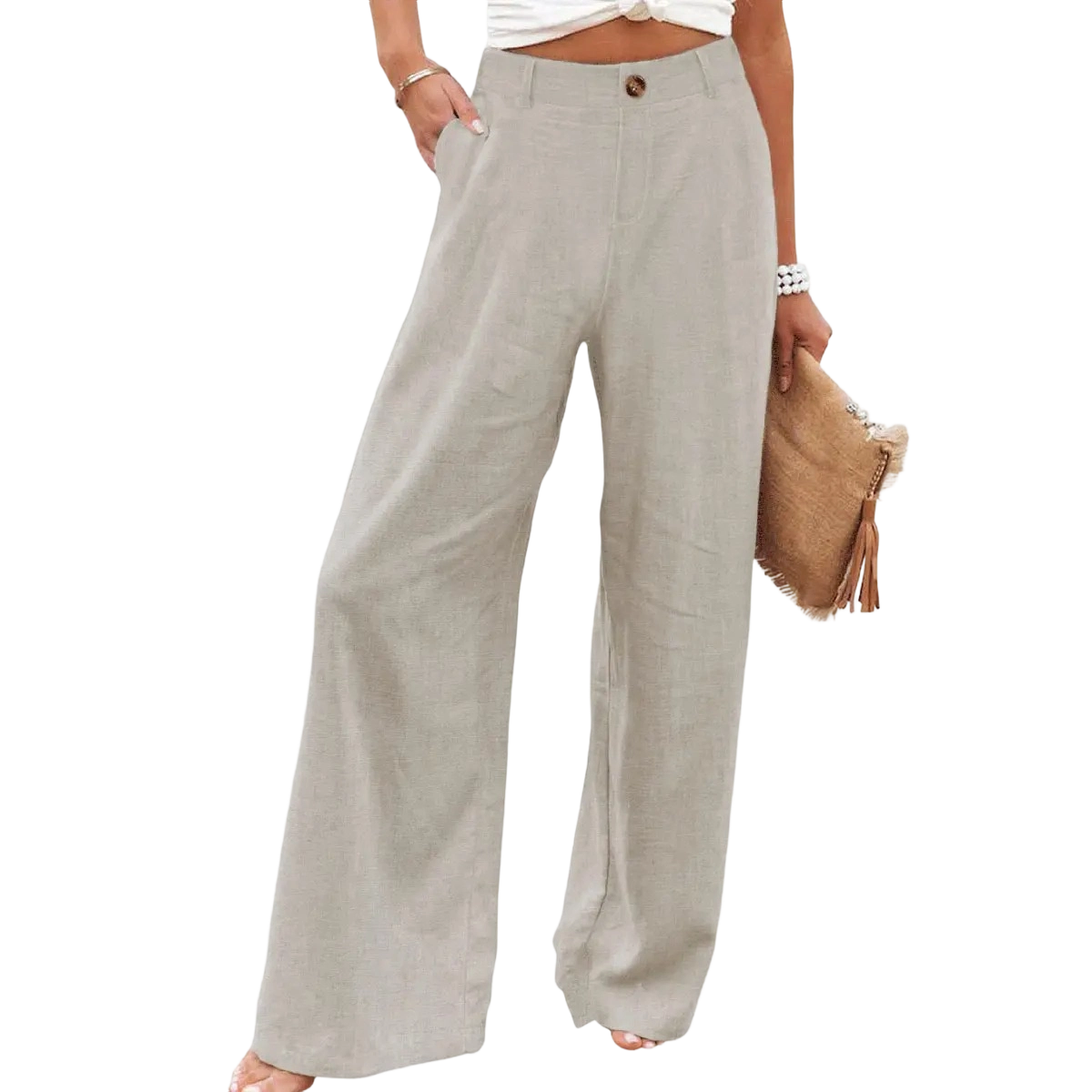 Women's Cotton Linen Pants | Summer 2026 Trendy High Waisted Wide Leg（TikTok Exclusive Offer）