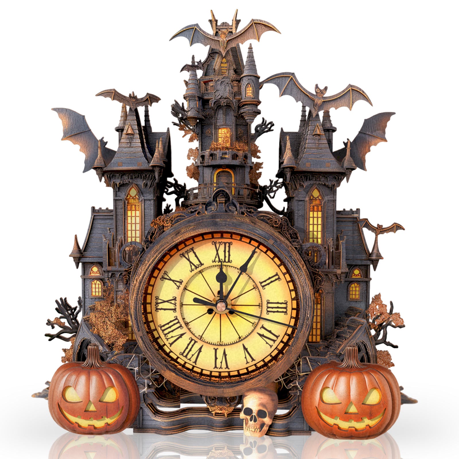 Mysterious Castle– DIY Wooden Clock, 3D Puzzle Craft Kit
