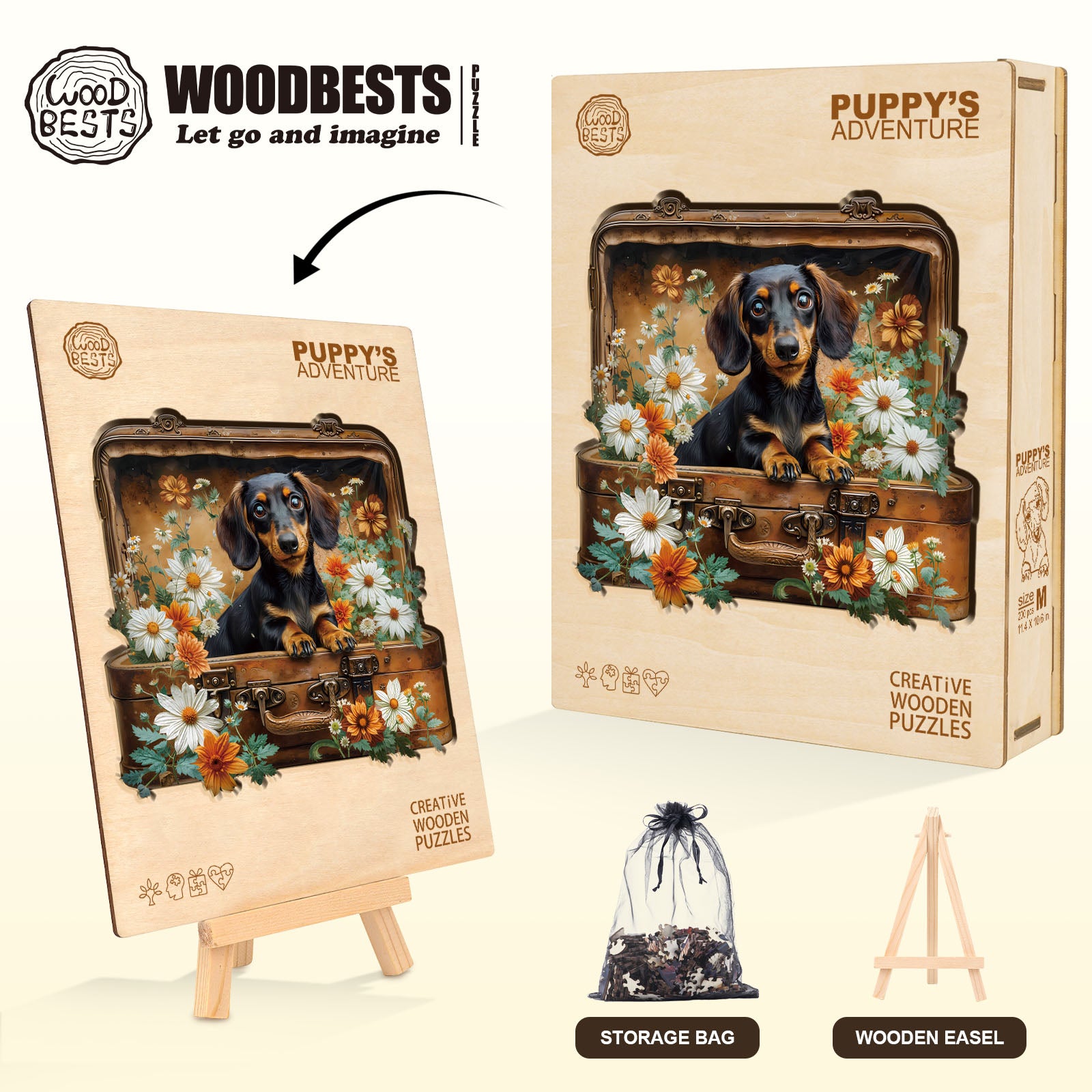 Puppy’s Adventure Wooden Jigsaw Puzzle