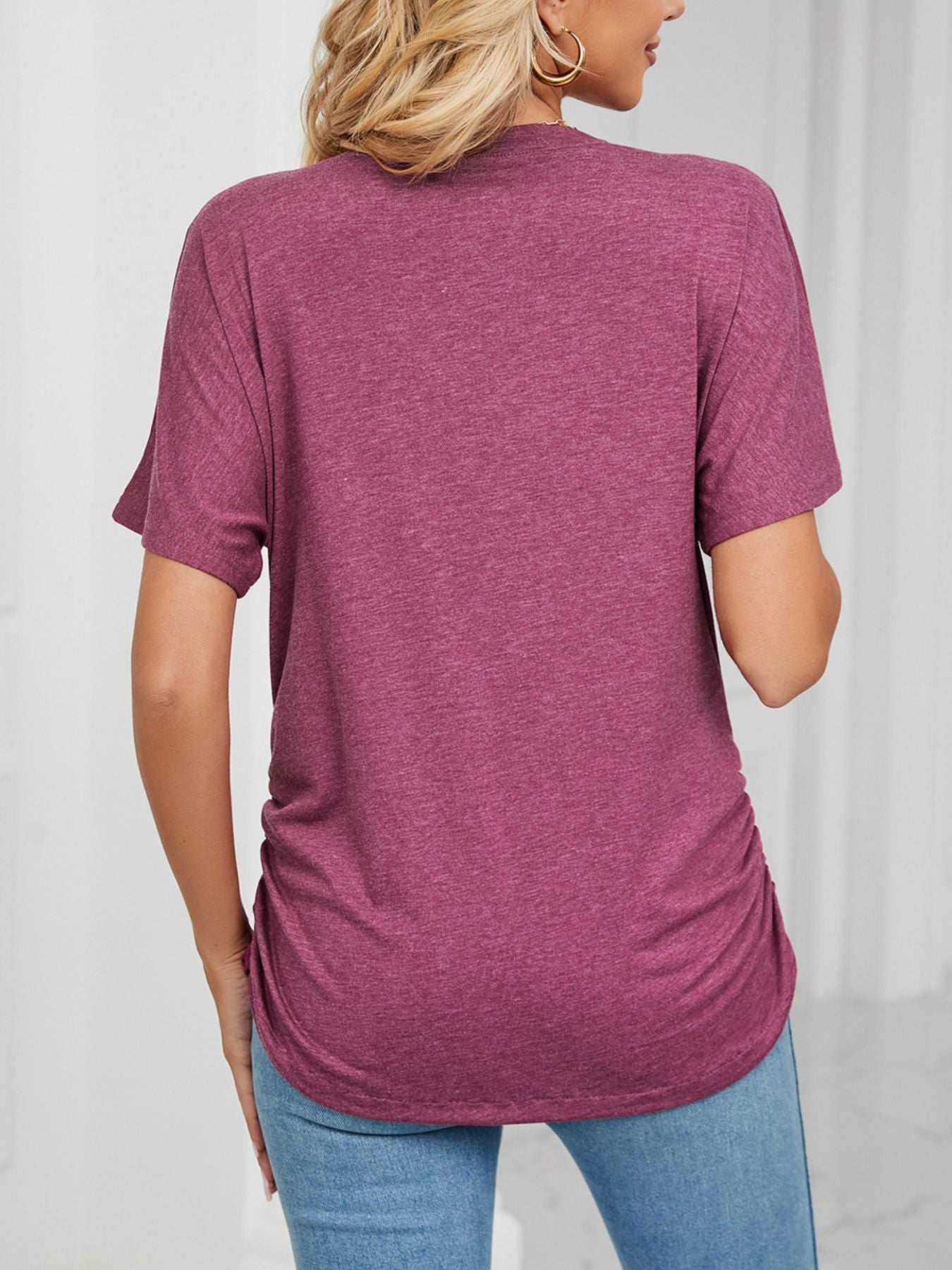 Casual V-Neck Short Sleeve T-Shirt