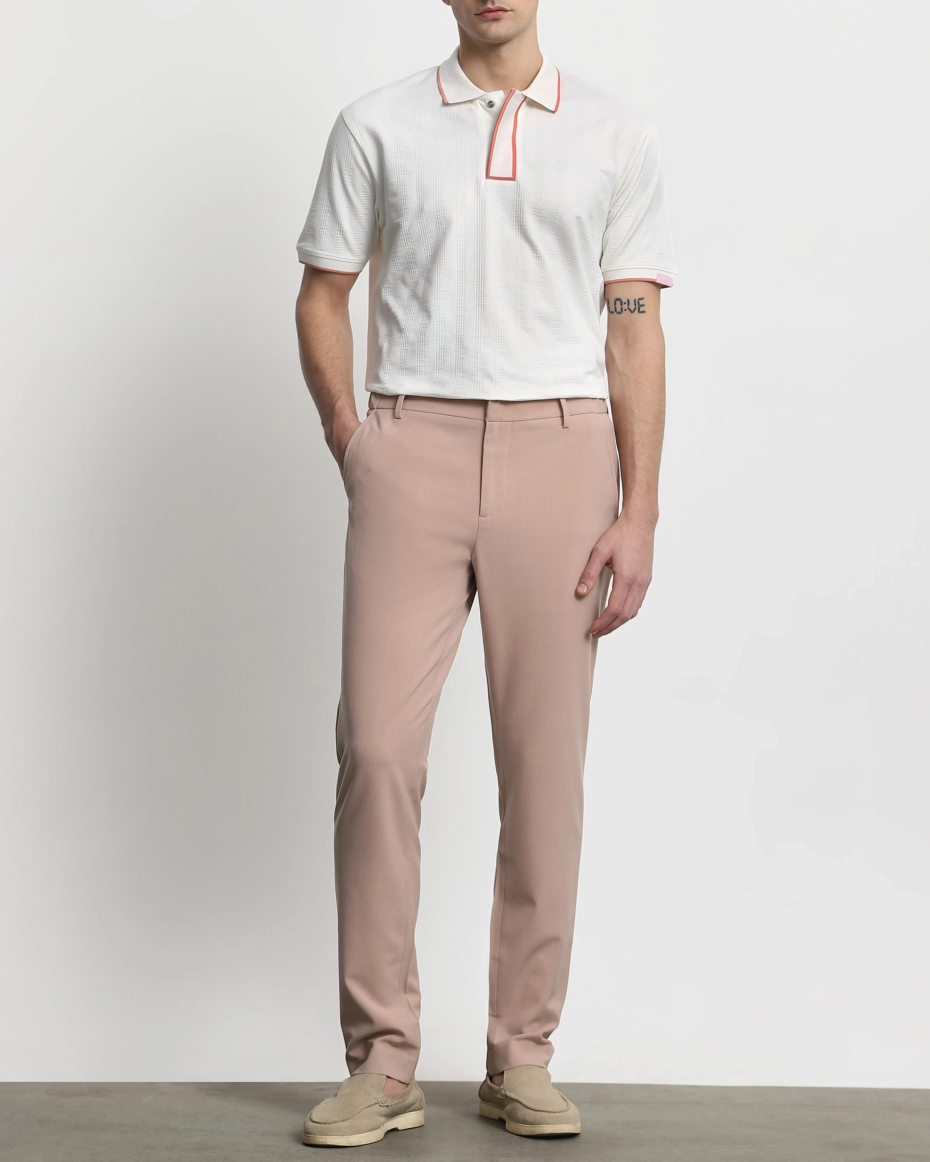 Daily Simple Soft And Comfortable White Polo Shirt