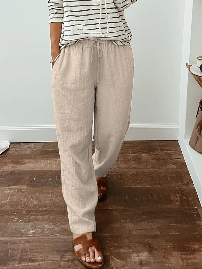 Women's Cotton And Linen Casual Pants
