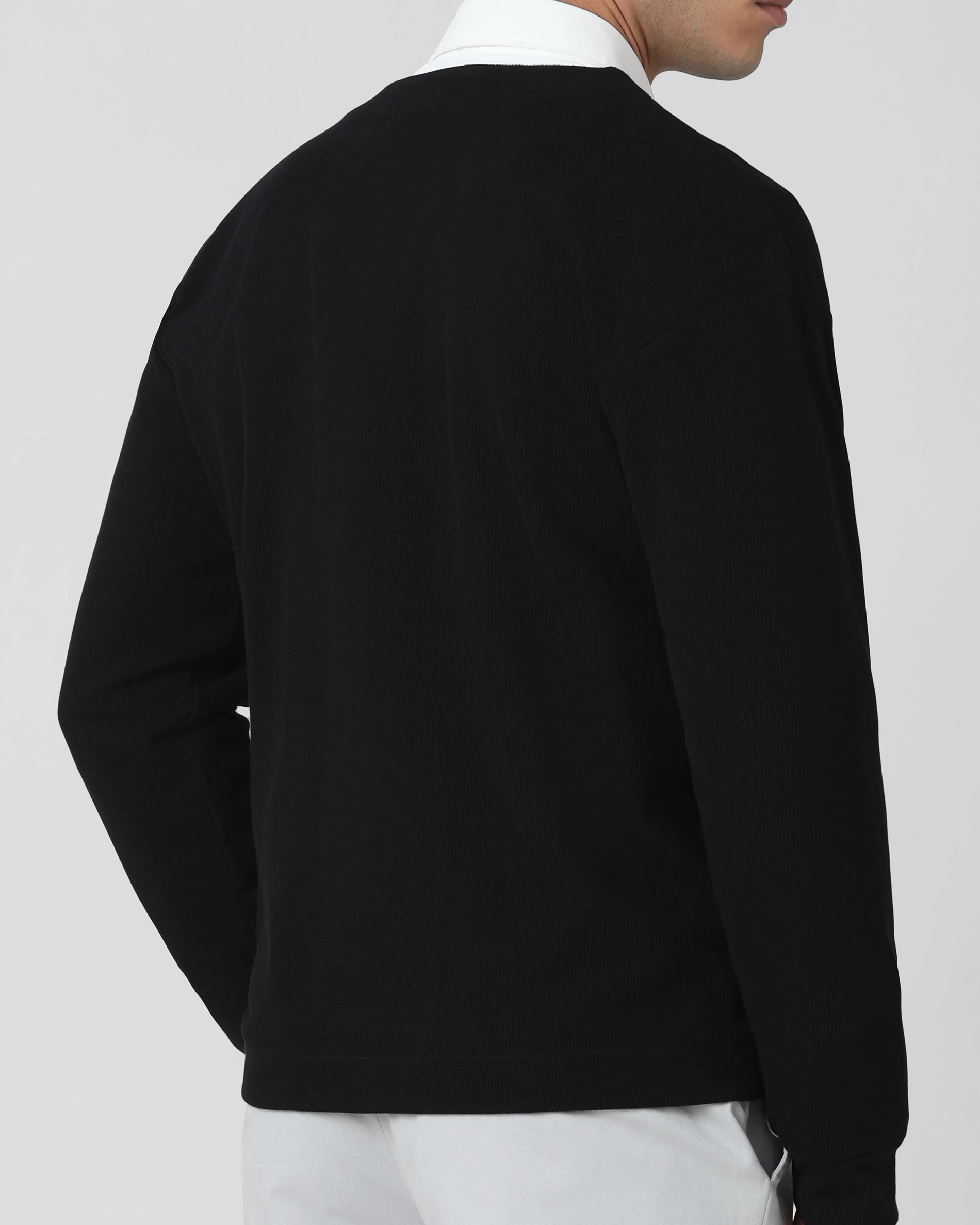 Leisure Comfortable Soft Daily Slim Black Sweater