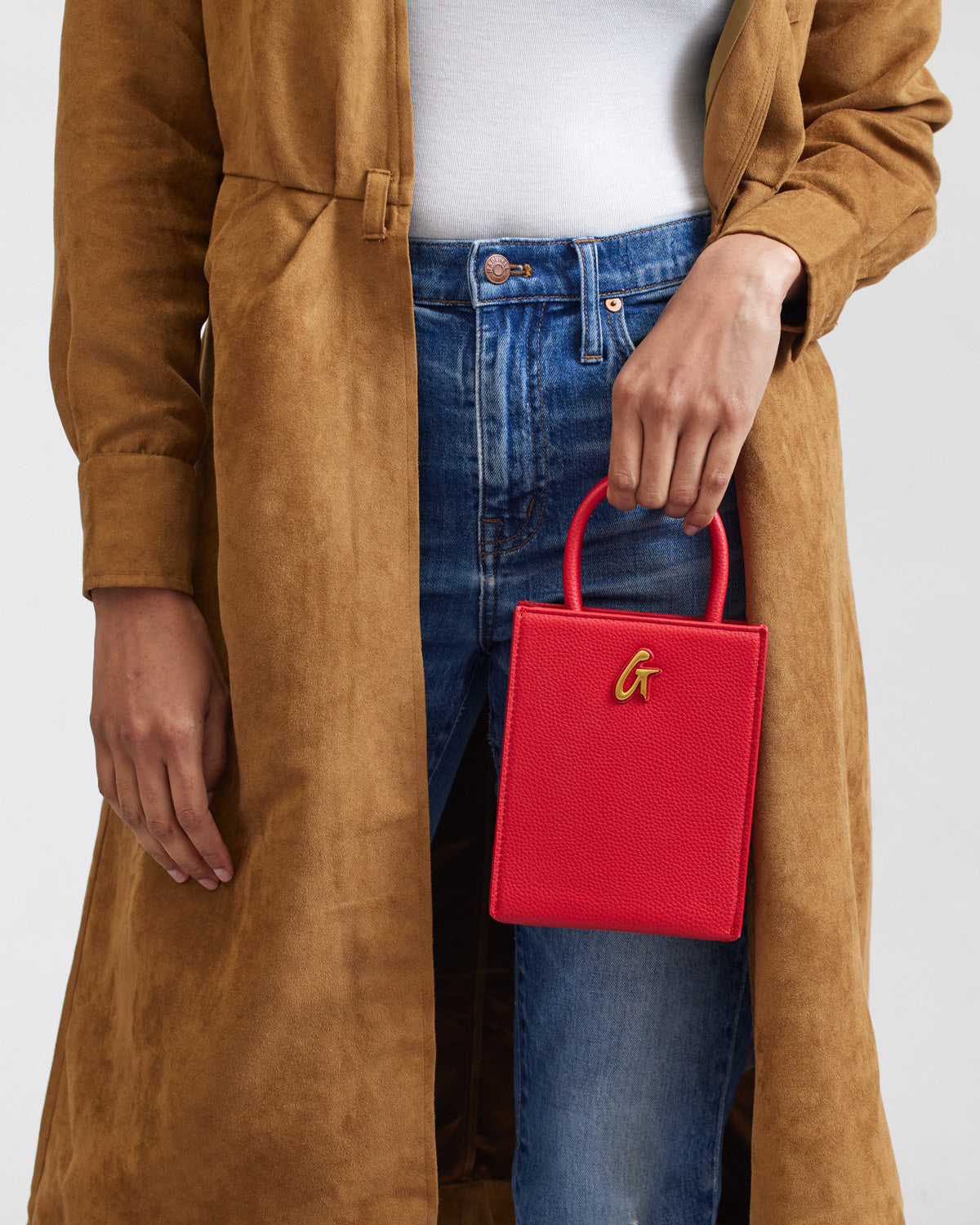 MINI PEBBLE TOTE - RED