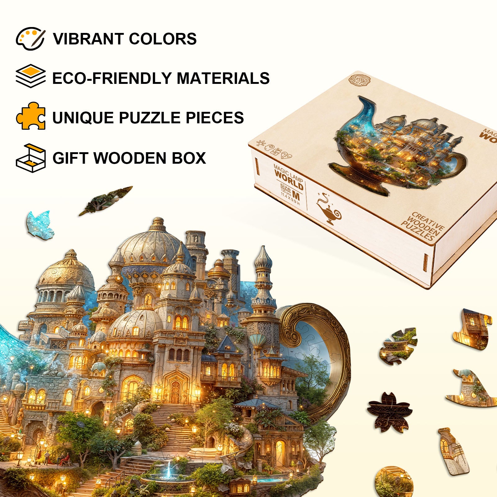 Magic Lamp World Wooden Jigsaw Puzzle