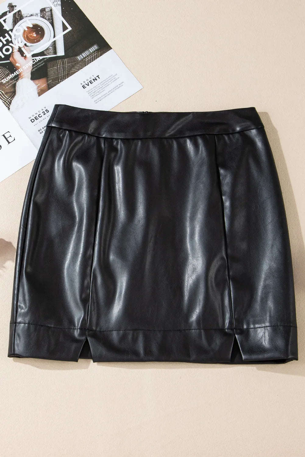 Pu Leather Mini Skirt