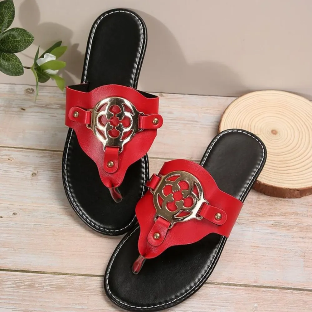 Toe Post Flats Sandals (multiple color options)