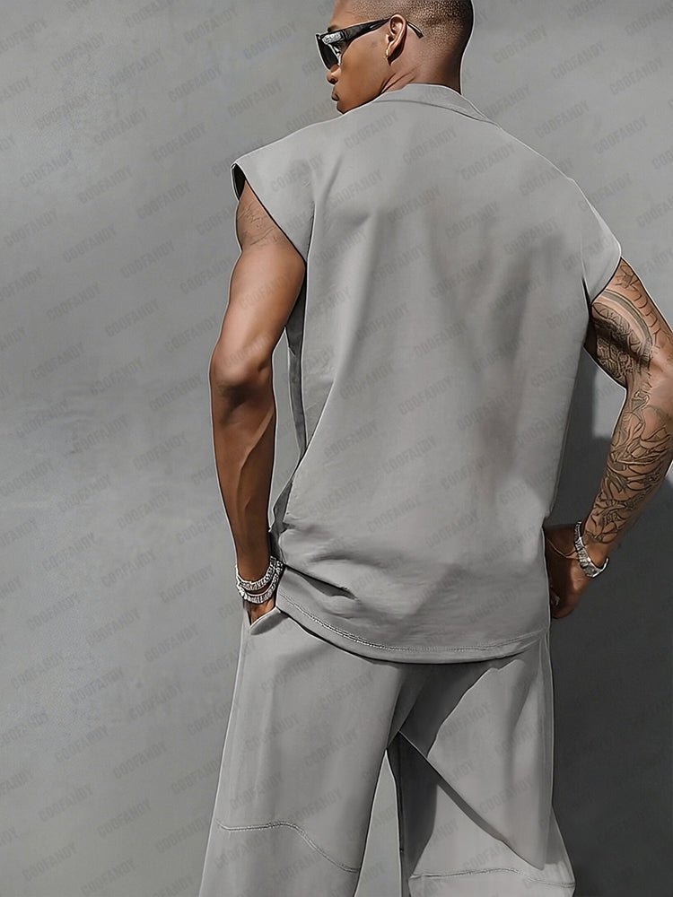 Relaxed Style Tank Top Balloon Pants Set