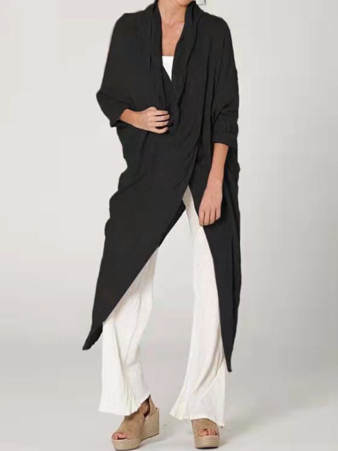 Cotton And Linen Slit Shirt  1997