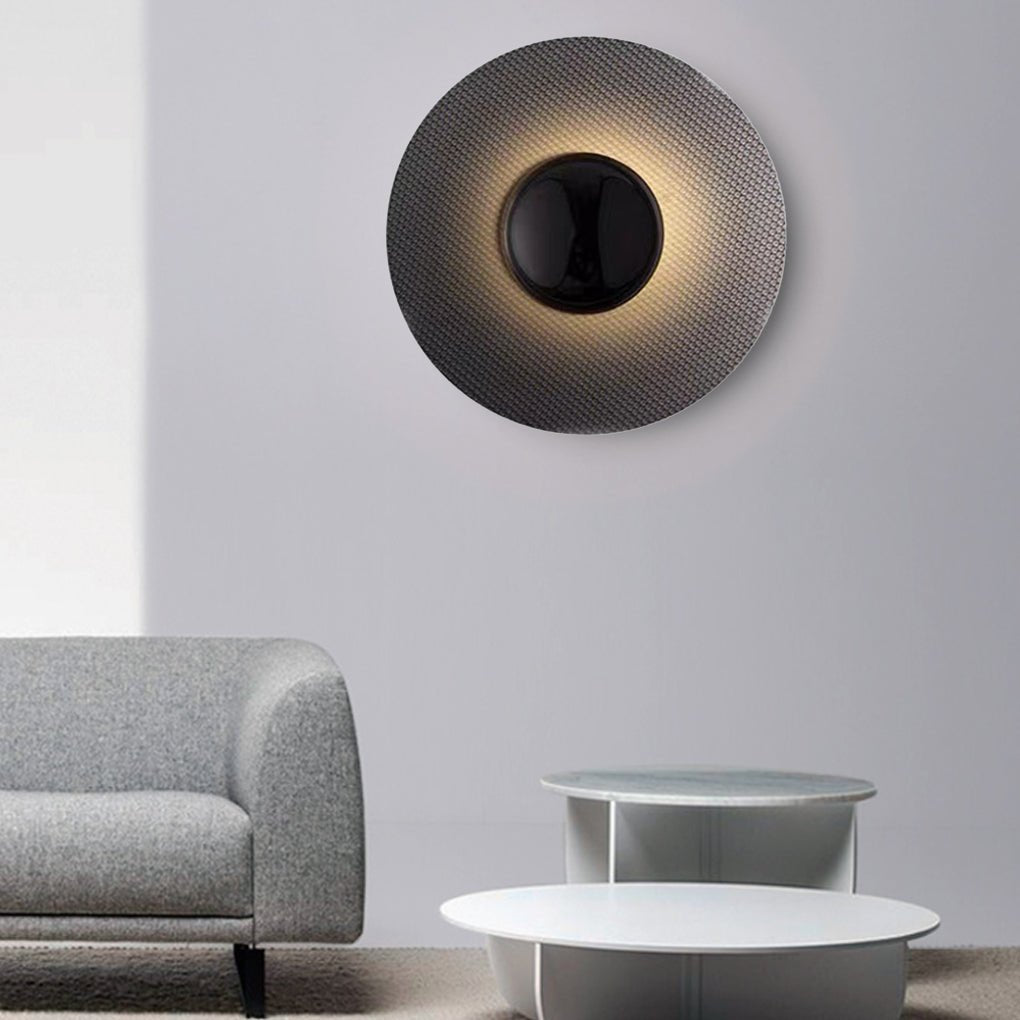 Nordic Minimalist Round Background Decorative LED Wall Lamp for Living Room Bedside