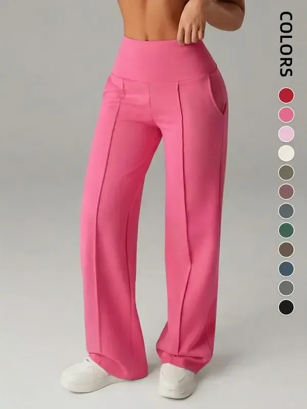 🔥Women's  Wide Leg High Waist Sporty Casual Sweatpants with Pockets