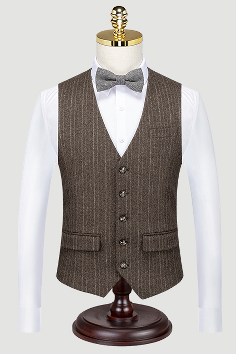 Men's Handmade Tweed Slim Fit Suit Vests