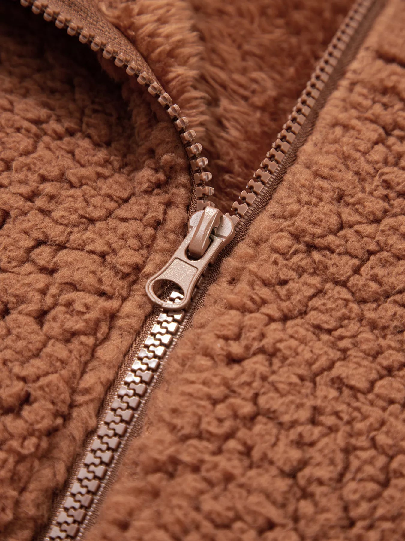 Zip Up Hooded Sherpa Jacket