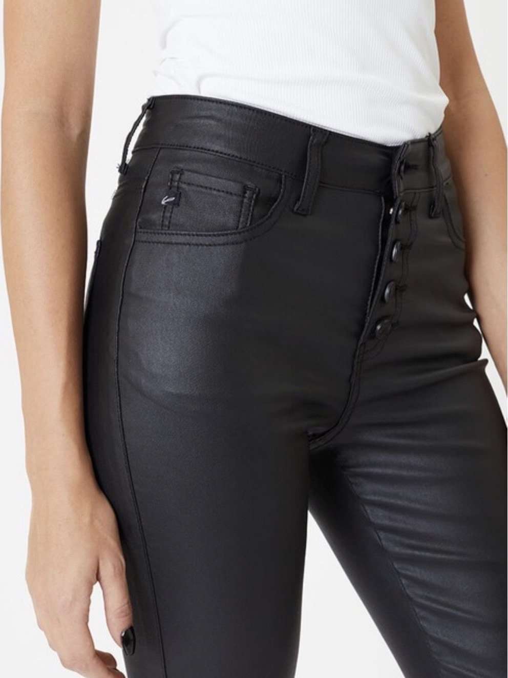 Kancan Leather Skinny Jean