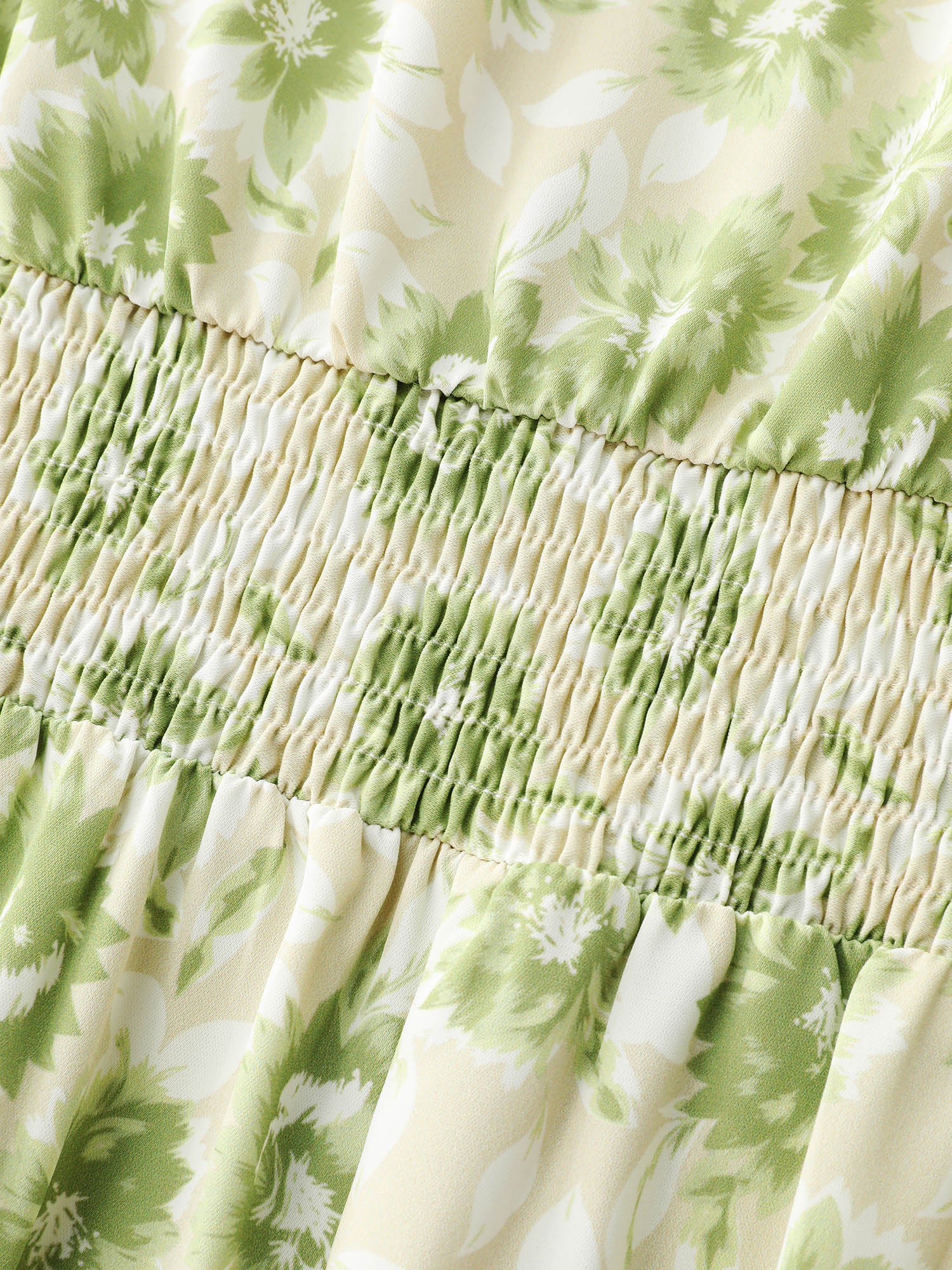 Silhouette Flower Pleated Waist Mini Dress