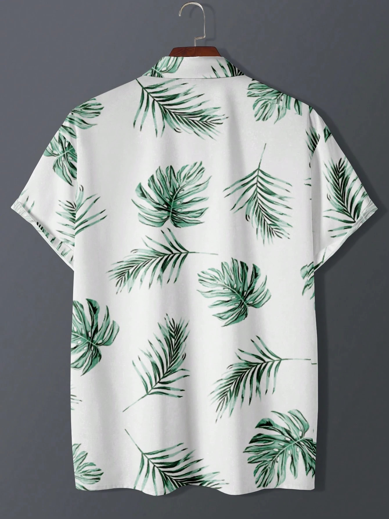 Men'S Beach Vacation Tropical Print Short Sleeve Shirt