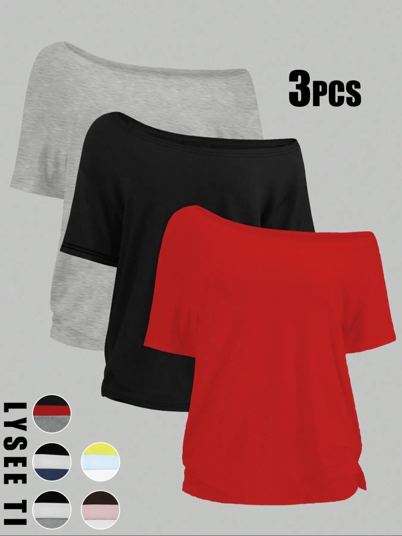 Women's Solid Color Tee, Casual Basic Short Sleeve T-shirt for Daily Wear