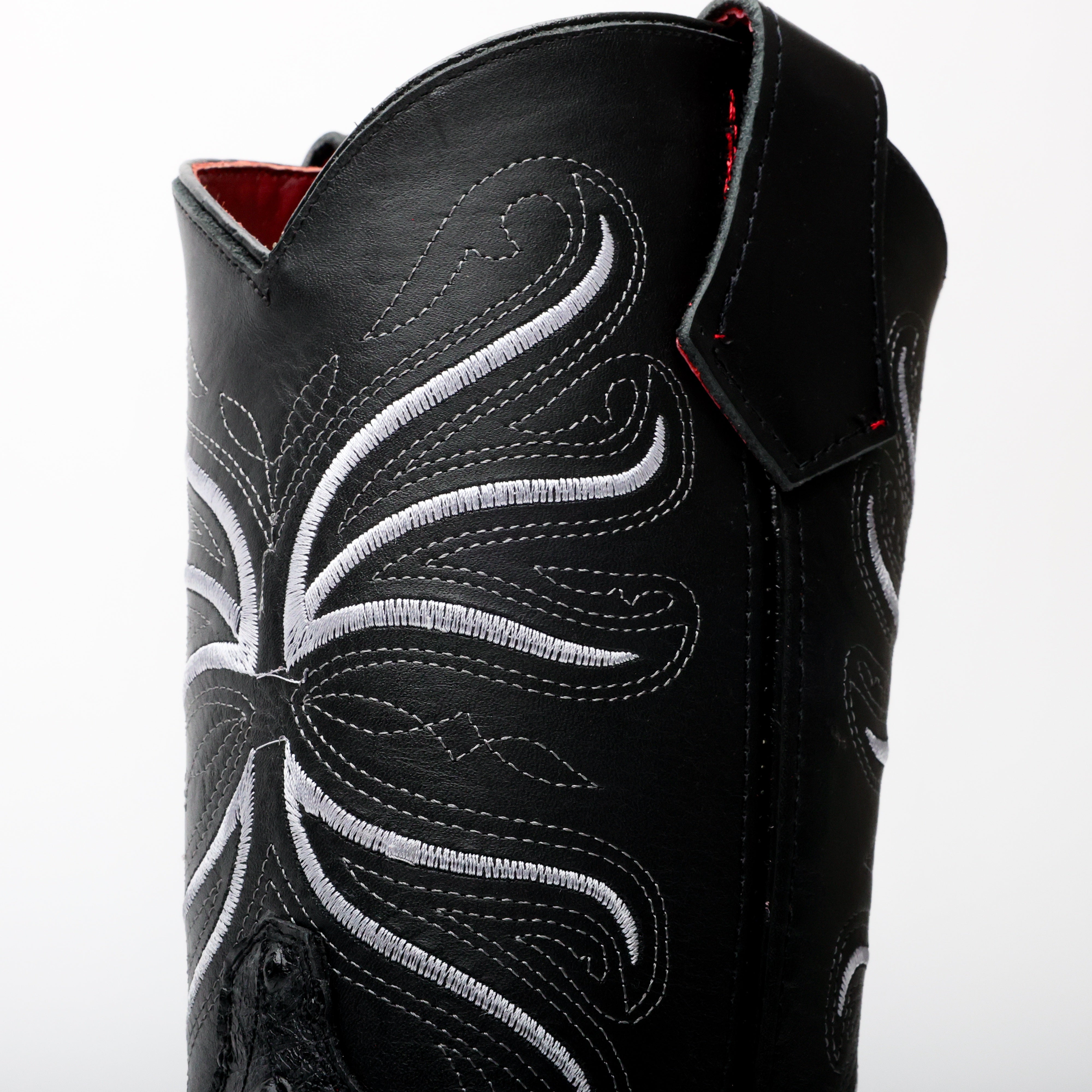 Grey Ostrich Leather Boots With 3D Lightweight Sole - Composite Toe