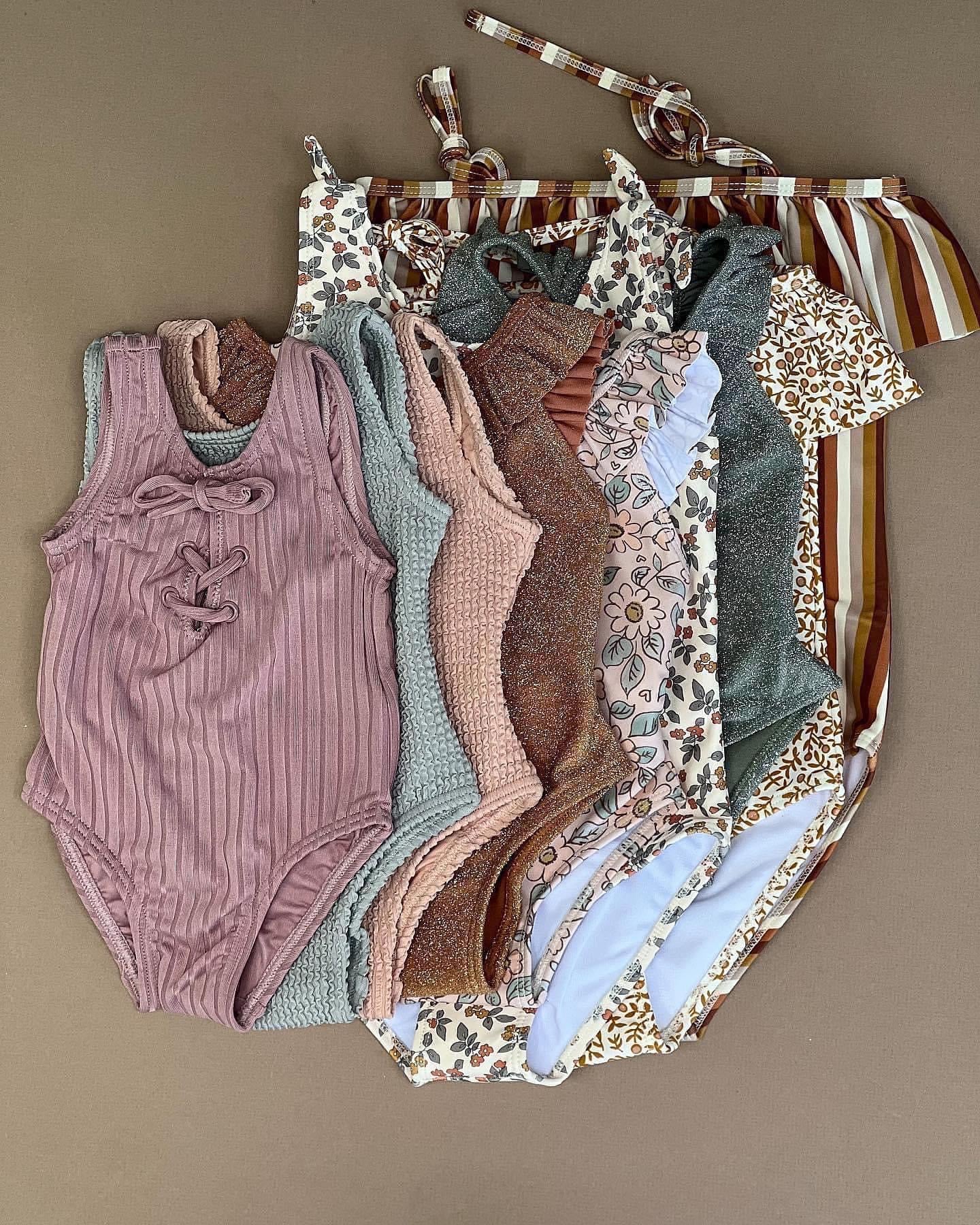 lace up one-piece | mauve