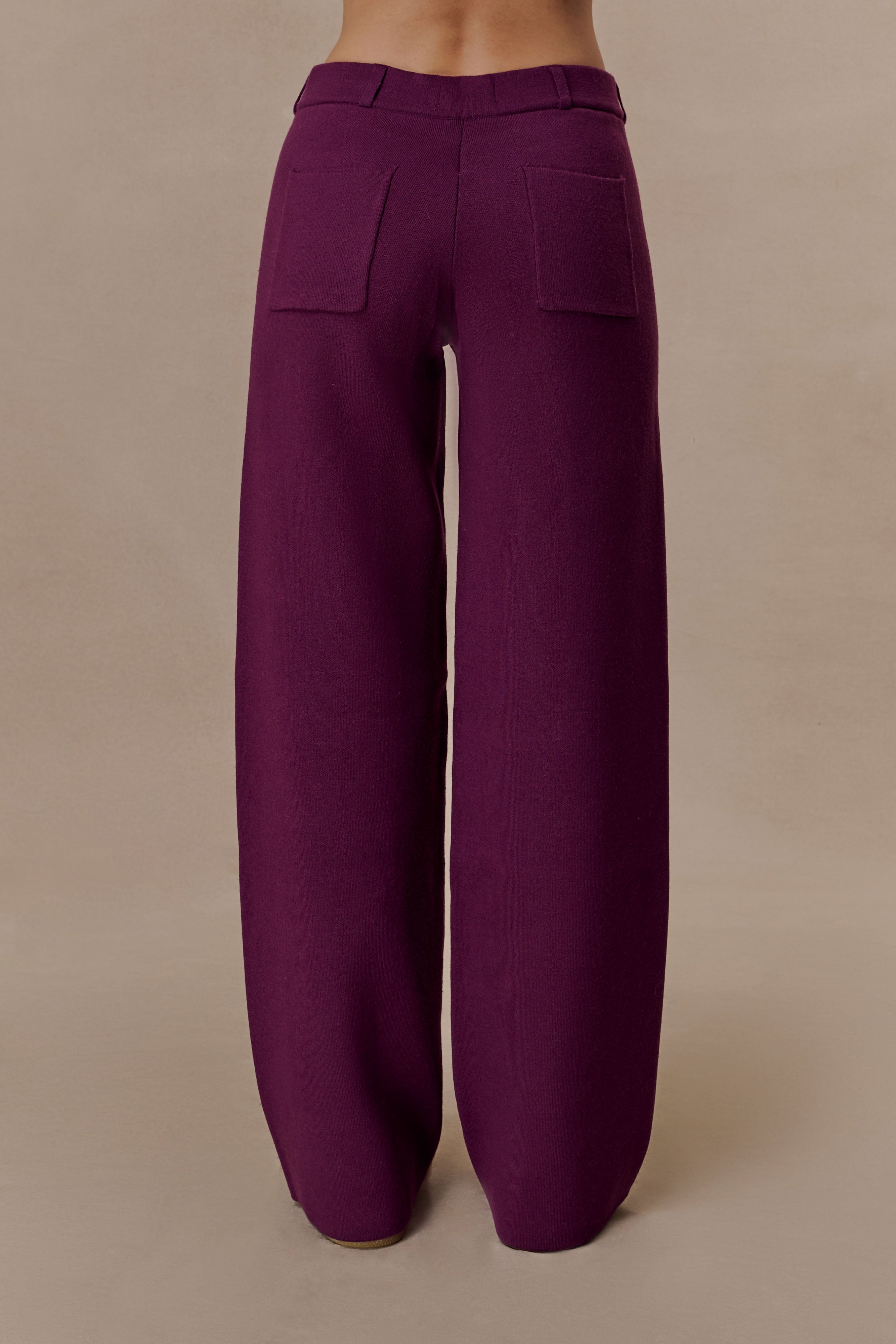 Plum Knit Trouser