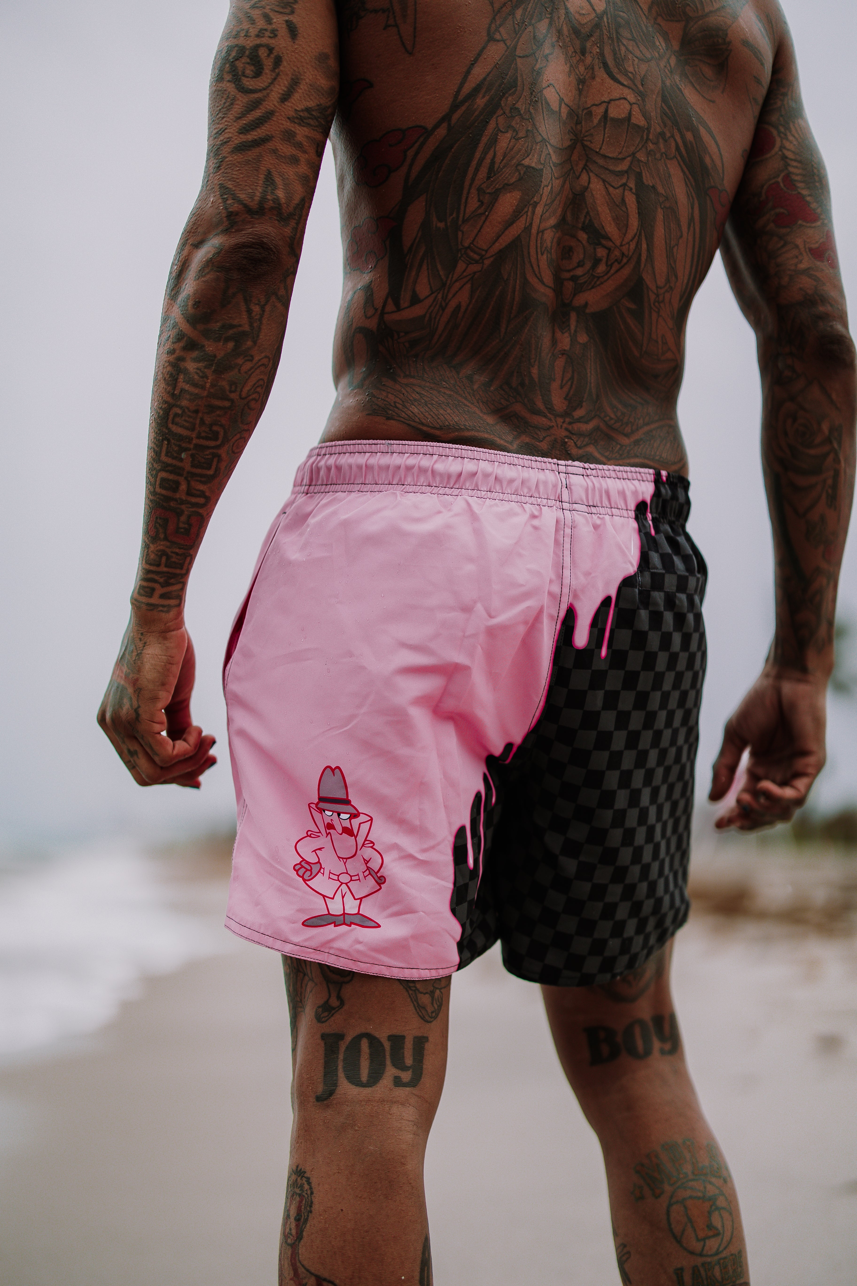 PINK PANTHER PINK PAINTER SWIM SHORTS