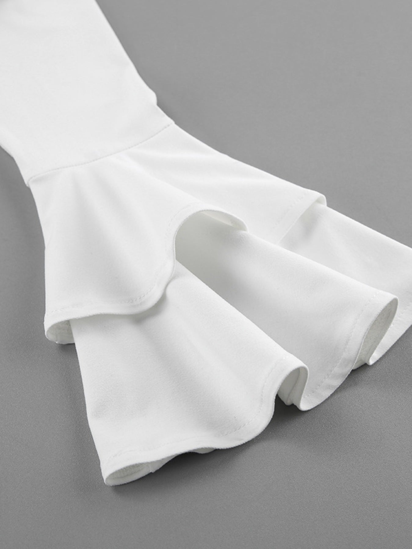 Lace Trim Long Sleeve Maxi Dress