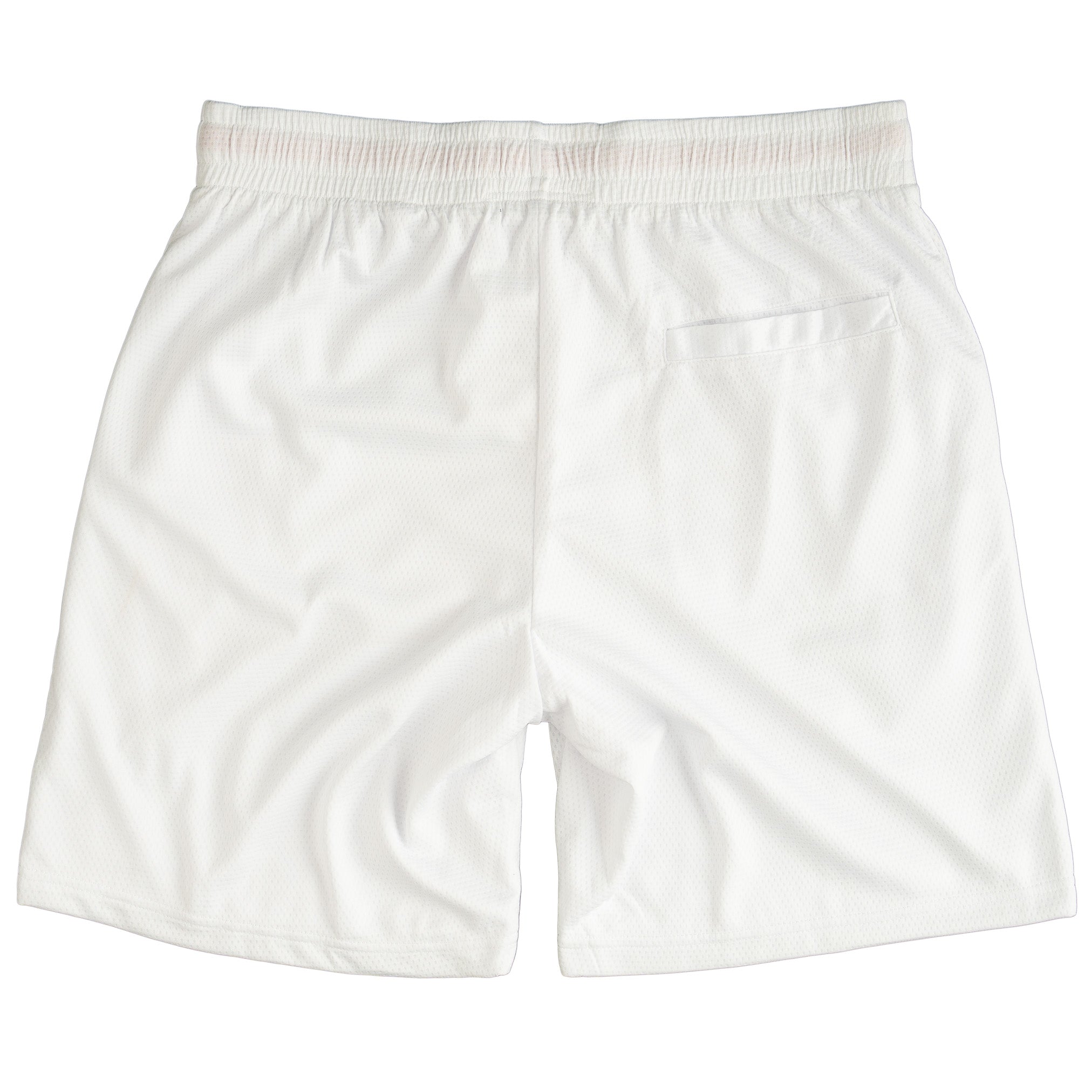 RELAXED CUT SHORTS EMBROIDERED FLAG - WHITE