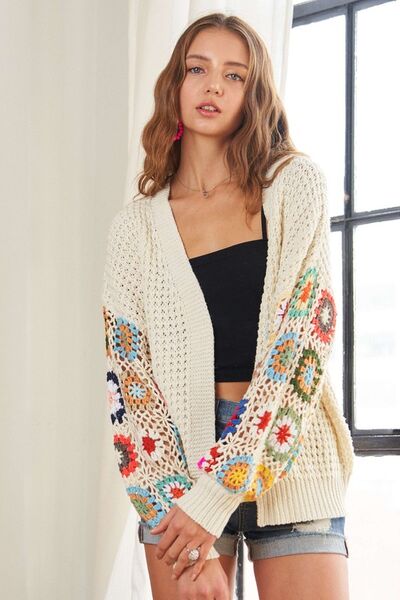 Crochet Lace Sleeveless Vest Cardigan