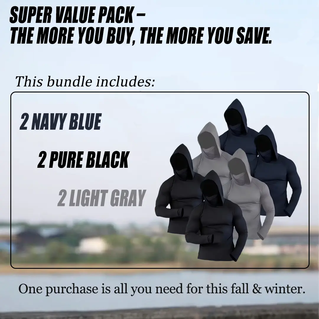 Men’s Lightweight Hooded Performance Long Sleeve Set