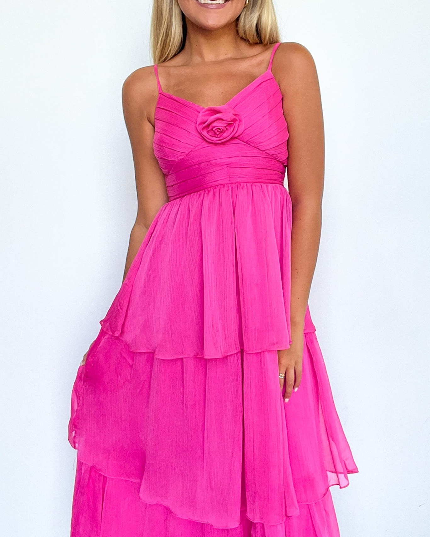 Blissfully Darling Tiered Floral Ruffle Dress